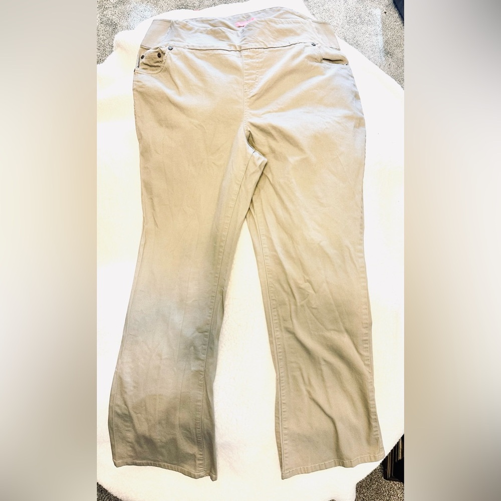 Woman Within Tan Boot Cut Pants
